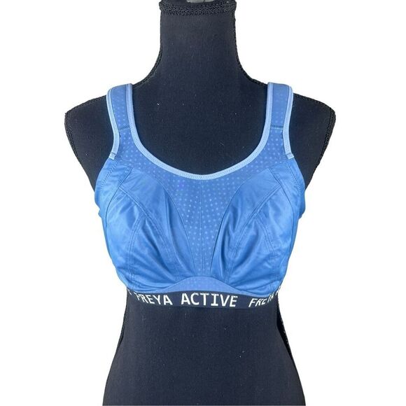 Freya Active Dynamic AC4014 Non-wired Soft Cup Sports Bra Denim 32DDD - Picture 2 of 7